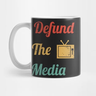 Retro Vintage Defund The Media Mug
